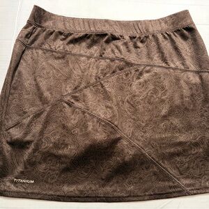 Columbia Titanium Brown Athletic Skort Paisley Print Hiking Trail Skirt Women